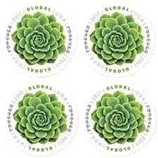 2017 Global Green Succulent  Forever First Class U.S Postage Stamps