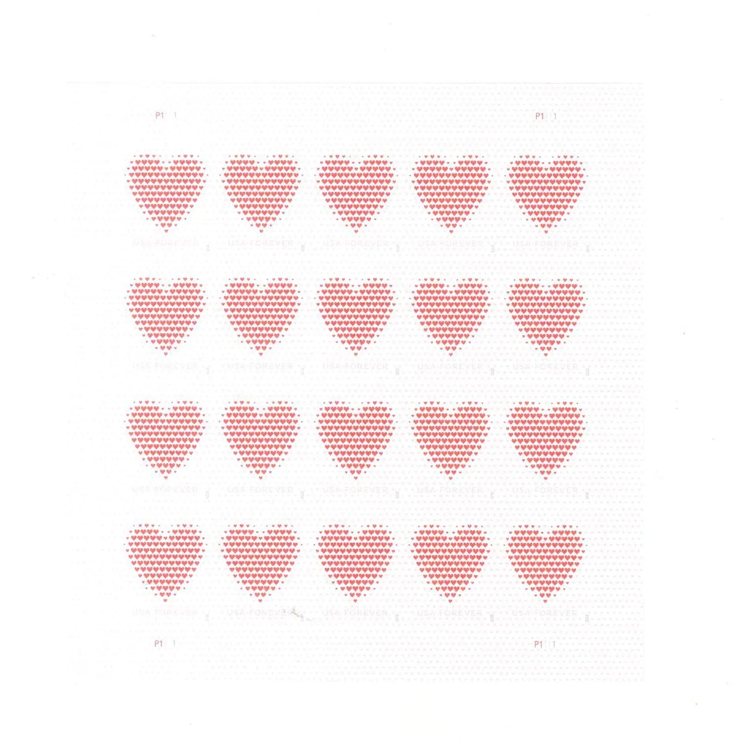 2020 Made of Hearts Forever First Class Postage Stamps