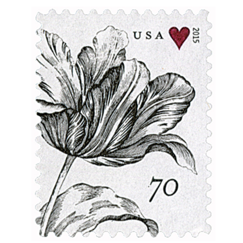 2015 Wedding Series: Vintage Tulip Two Ounce First Class Postage Stamps